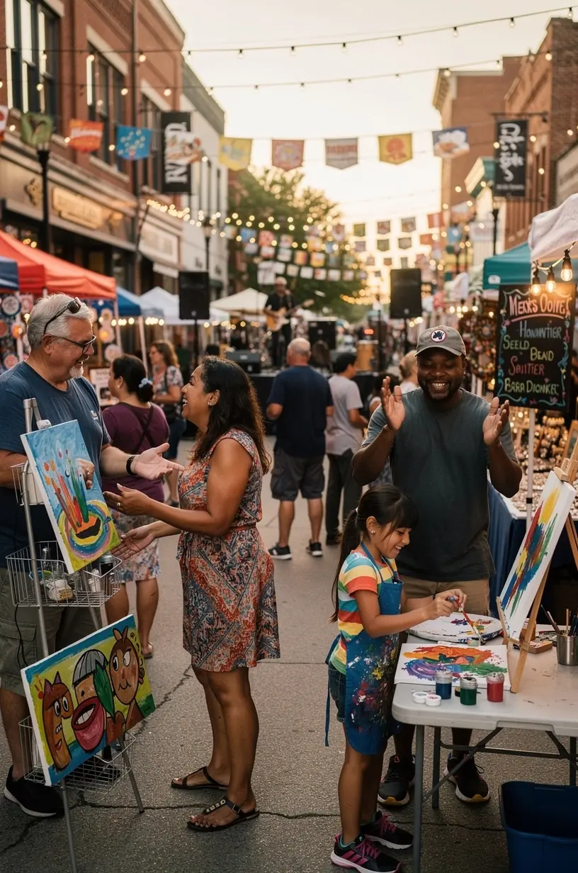 Community members engaging in civic participation activities
