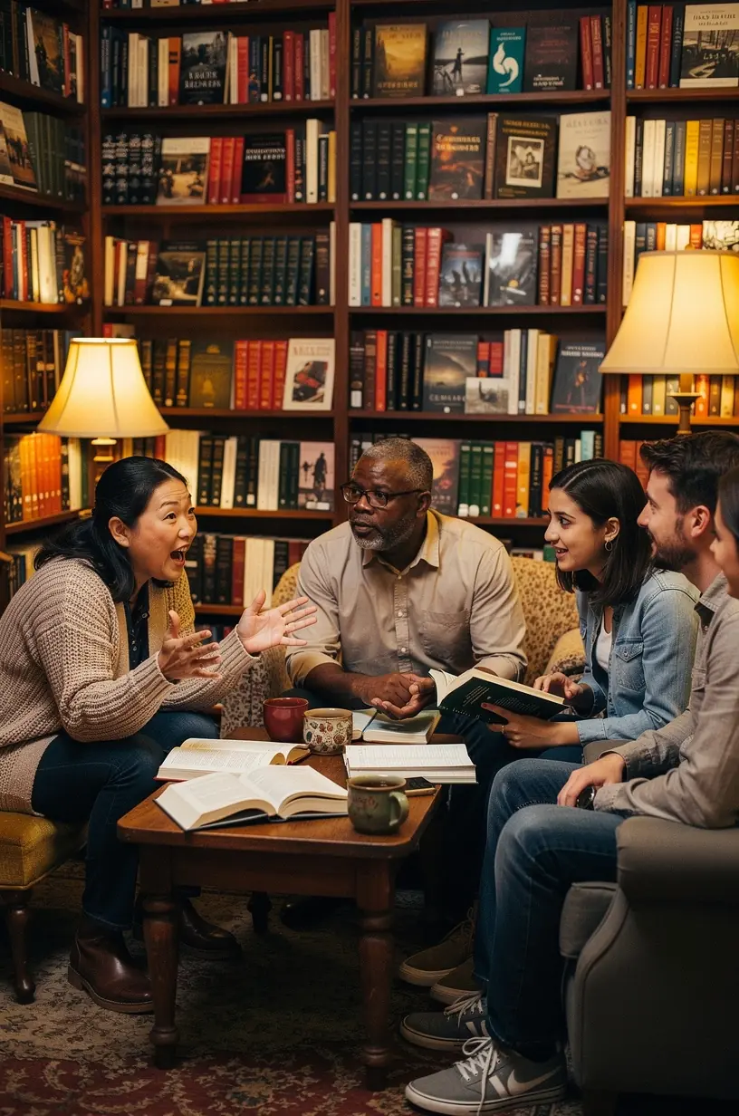 Community members discussing local needs and solutions