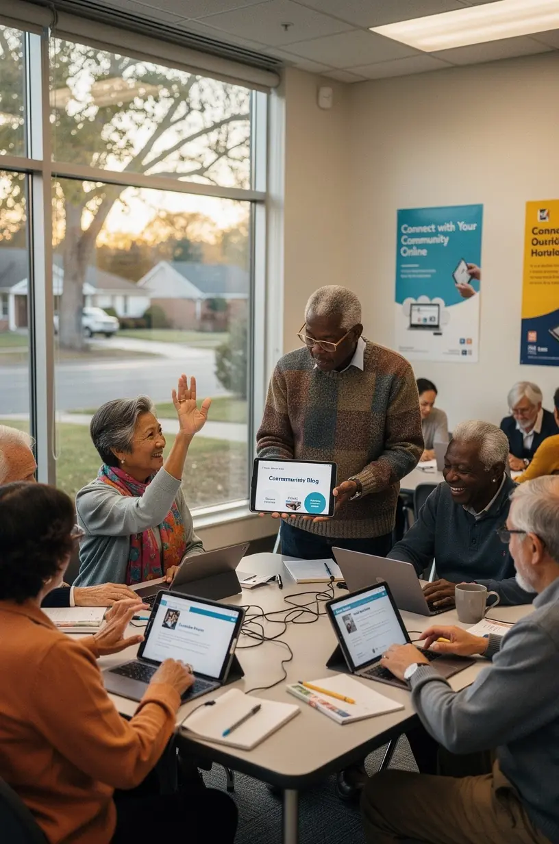 Community members exploring local historical sites together.