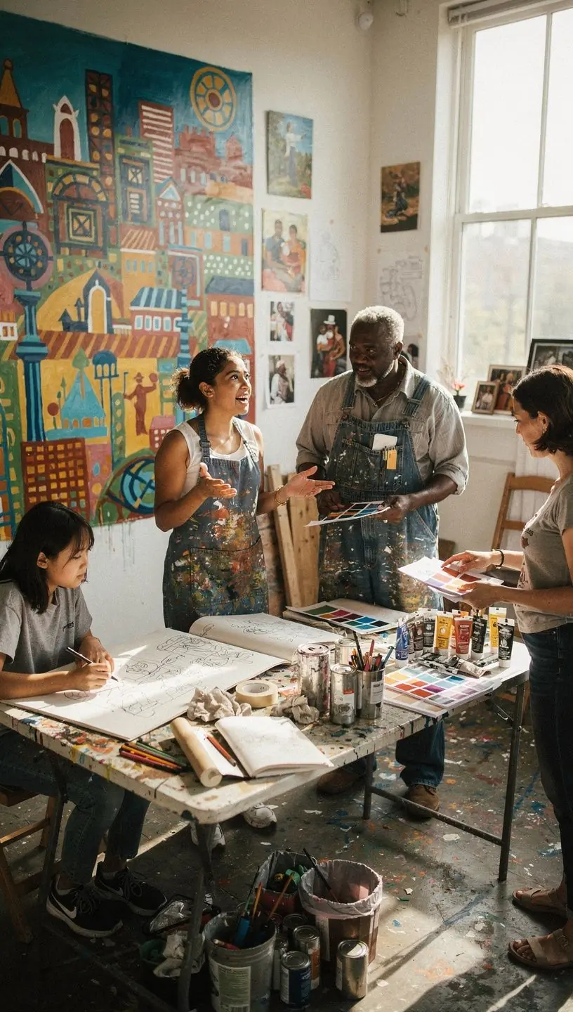 Neighbors engaging in community activities and building connections.