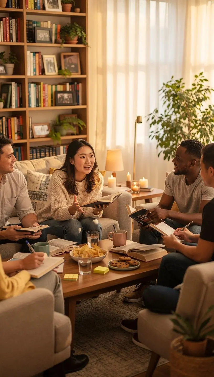 Community members engaging in sustainable practices together.