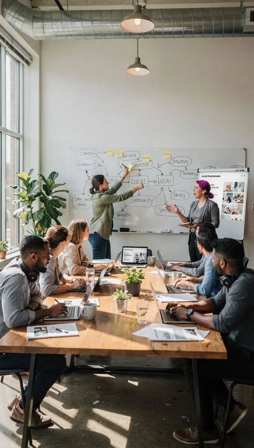 Professional business solutions illustration